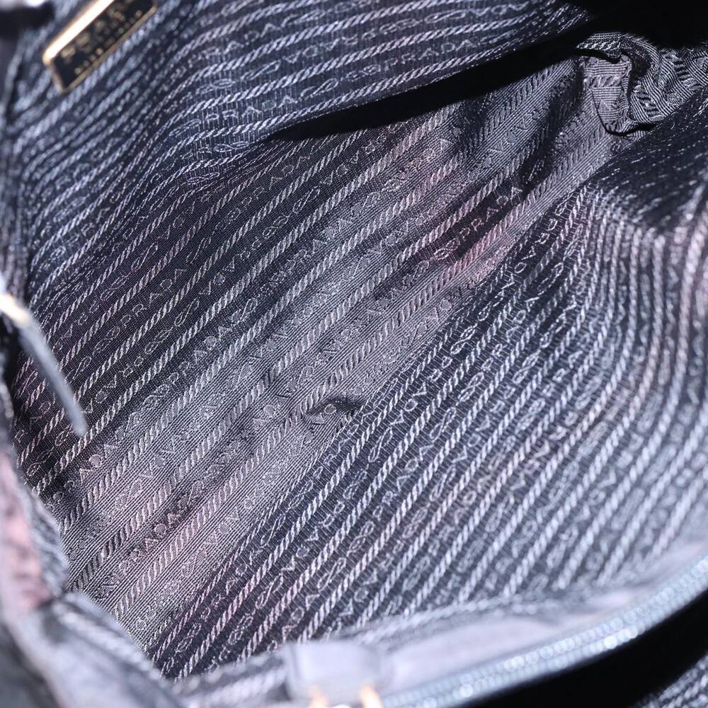 PRADA Tote Bag Nylon Silver Black - Picture 11 of 16